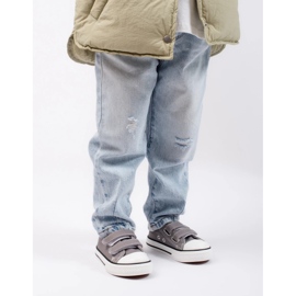 Tenisi copii cu velcro gri Vico 2 Tenisi copii cu velcro gri Vico 2