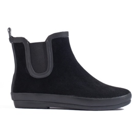 W. Potocki Wellingtons negru din piele intoarsa izolat negru Potocki 4