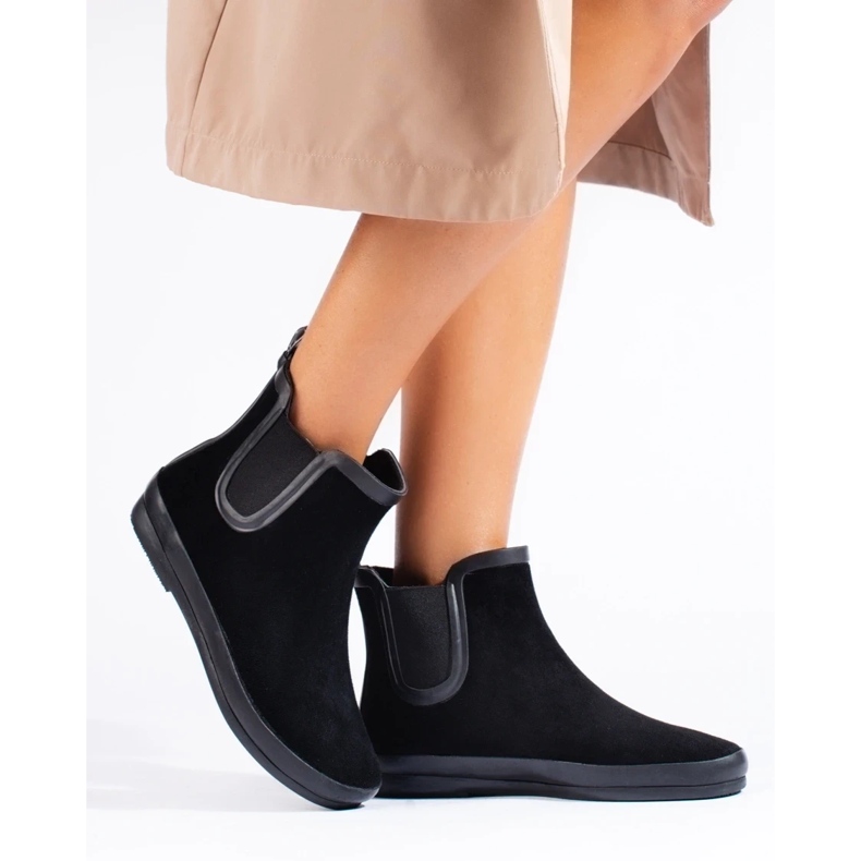 W. Potocki Wellingtons negru din piele intoarsa izolat negru Potocki 2