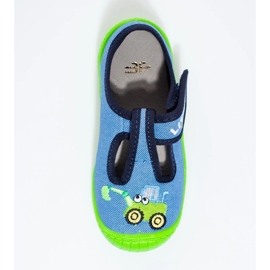 Papuci pentru excavator cu velcro albastru Shelovet 1