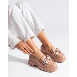 Mocasini bej cu fundita Shelovet 2