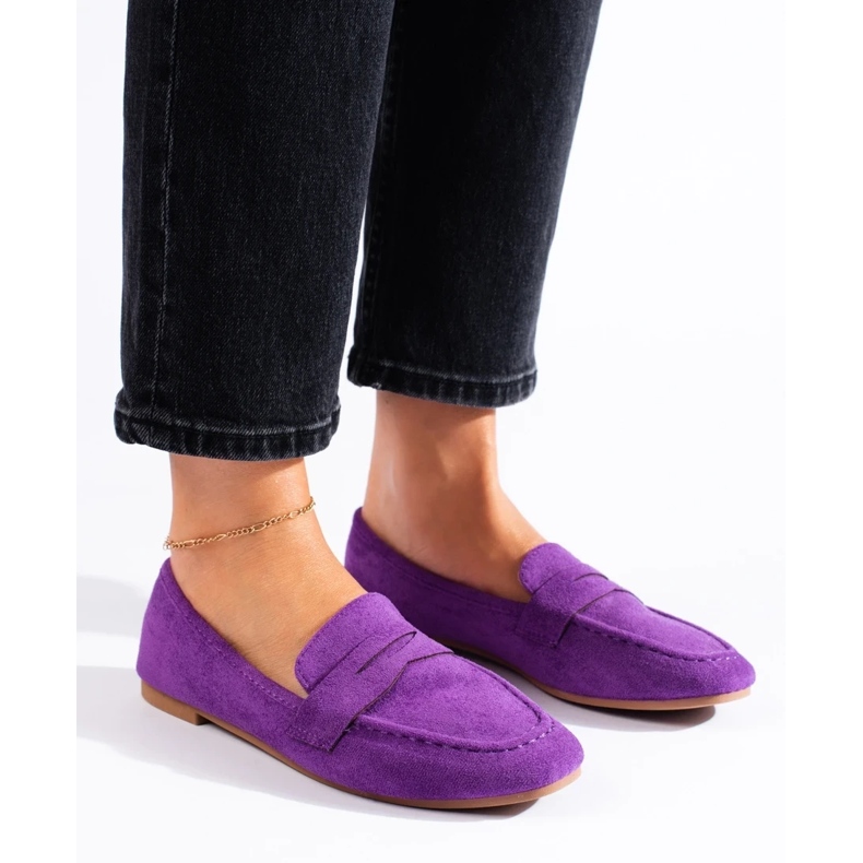 Lordi confortabili de piele de damă, Shelovet violet 2