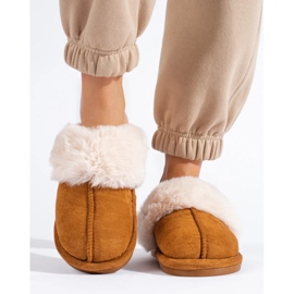 Papuci de damă Shelovet camel maro 1