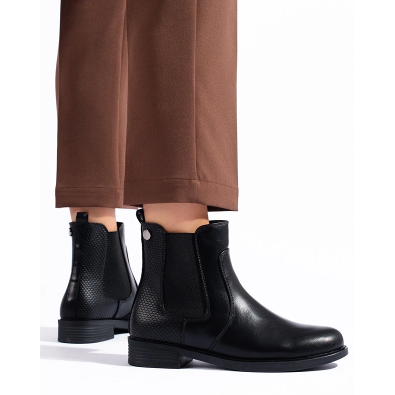 Cizme Chelsea de dama negre Shelovet negru 1