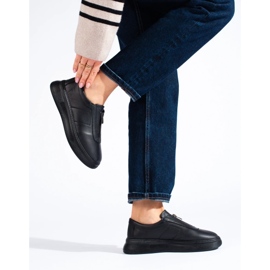 Pantofi de dama din piele neagra de la T.Sokolski negru 2