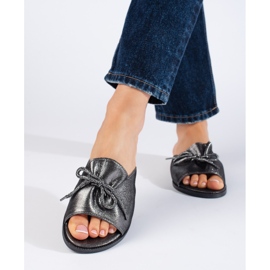 Flip-flops dama argintii stralucitori 2