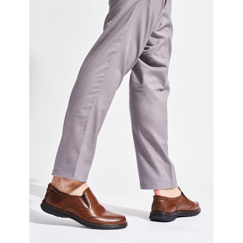 Pantofi slip-on maro pentru bărbați 1