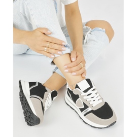 Pantofi sport dama negri si bej negru 2