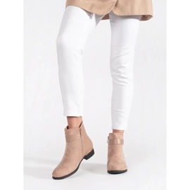 Botine de dama bej cu elemente aurii 4