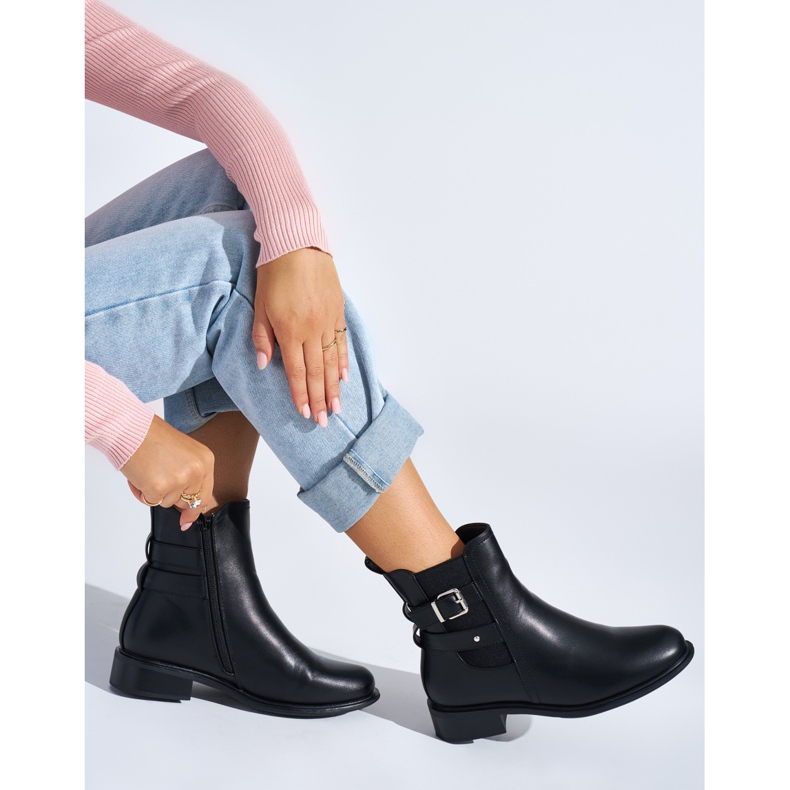 Botine negre de dama negru 2