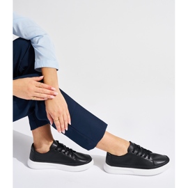 Tenisi negri ajurati din piele marca Sergio Leone negru 1