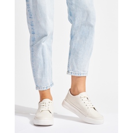 Tenisi albi ajurati din piele marca Sergio Leone 1