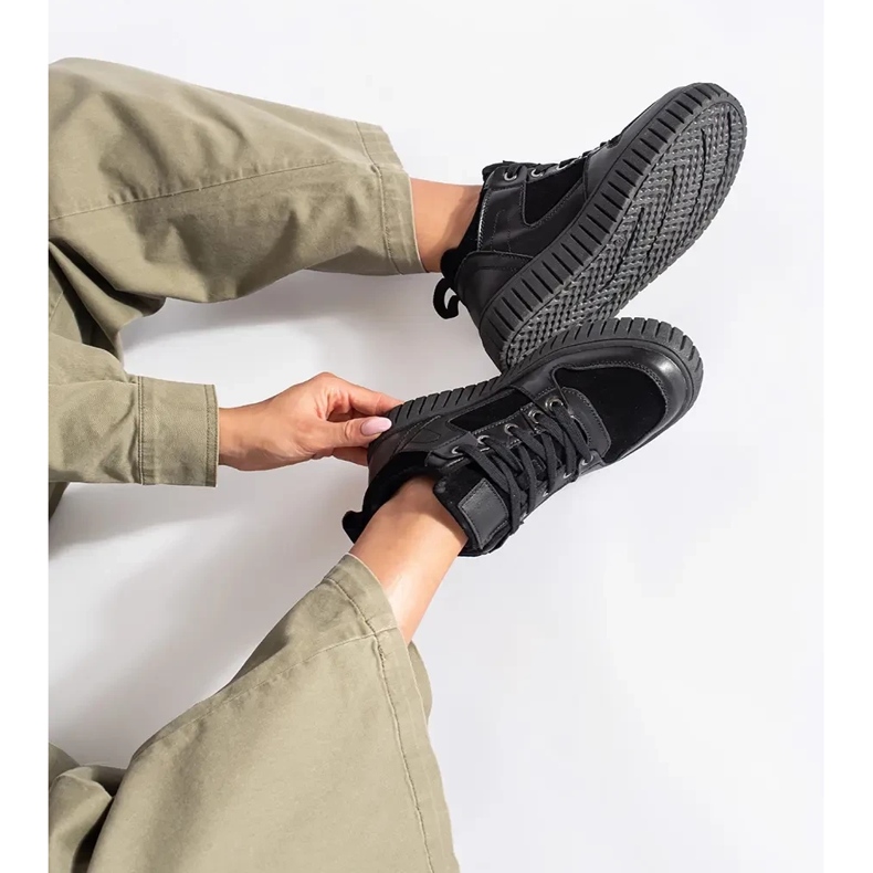 Tenisi negri de damă înalți negru 1