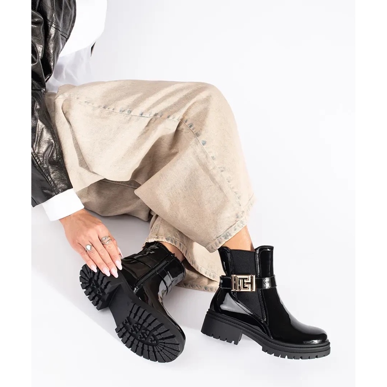 Seastar Cizme Chelsea negre pentru dama negru 1