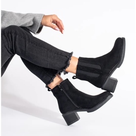 Seastar Cizme Jodhpur din piele intoarsa neagra pe post negru 1