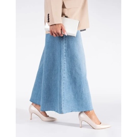 Pompe stiletto perle clasice, elegante bej 2