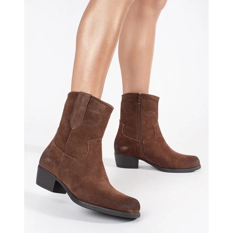 Cizme de cowboy maro din piele de la Sergio Leone 1