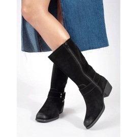 Cizme de cowboy din piele neagră de damă de la Sergio Leone negru 1