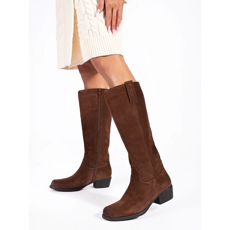 Ghete de damă cu izolație maro de la Sergio Leone 1