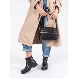 Cizme Chelsea din piele neagră cu talpă plată de Sergio Leone negru 2