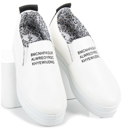 Mckeylor Tenisi slip-on pe platformă alb 1
