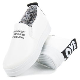 Mckeylor Tenisi slip-on pe platformă alb 3