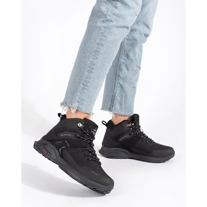 Vico Pantofi de trekking izolați negri negru 2