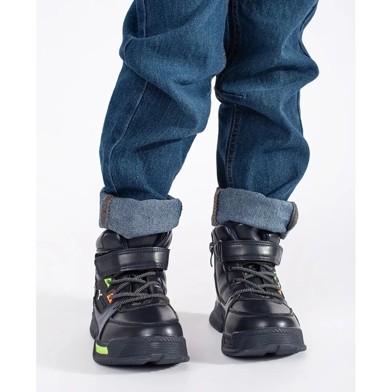 Cizme înalte, izolate, pentru băieți albastru 1