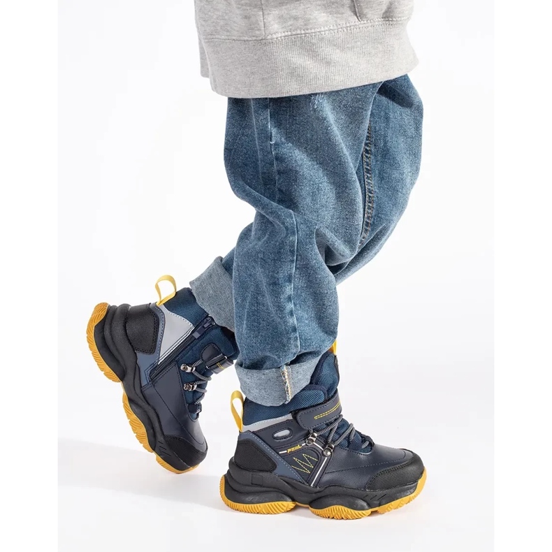 Cizme înalte, izolate, pentru băieți albastru 1