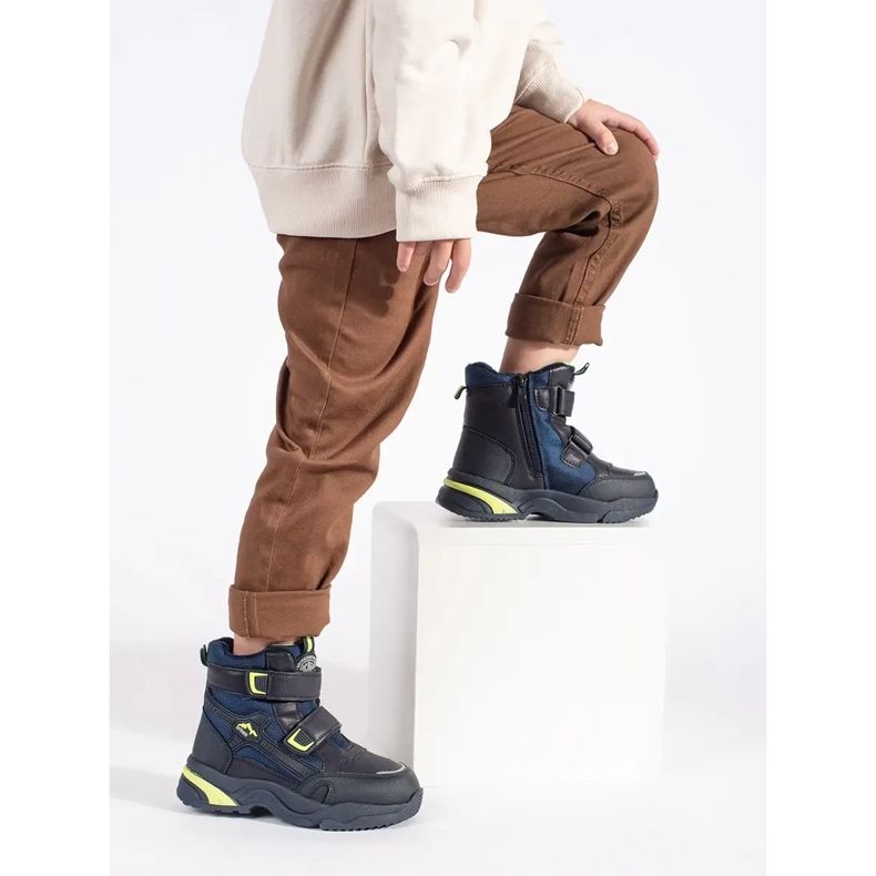 Cizme izolate pentru băieți bleumarin albastru 2