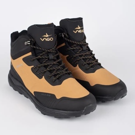 Vico Pantofi de trekking pentru bărbați înalți negri și maro 1