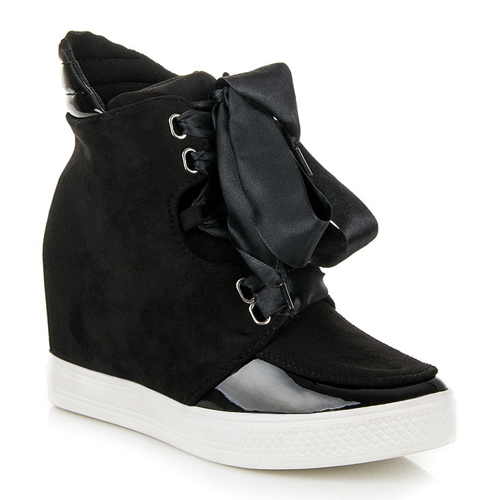 Forever Folie Adidași cu panglică negru 1