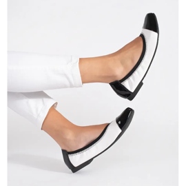 Goodin Balerini elastici alb-negru cu banda elastica 2