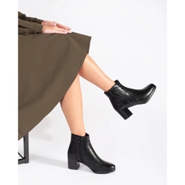Botine negre cu toc de la Sergio Leone negru 1