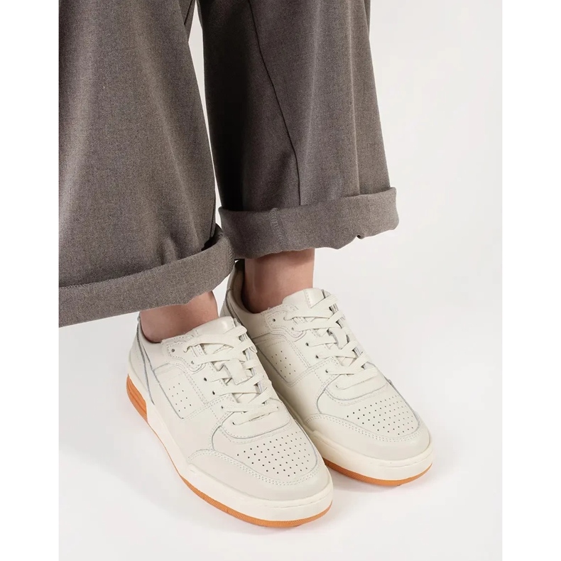 Adidași cu platformă bej deschis 2