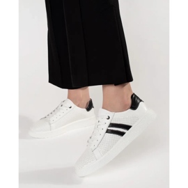 Goodin Adidaje albe deschise din piele naturală din piele naturală 1