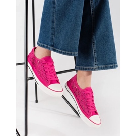 Adidași roz openwork legat 1