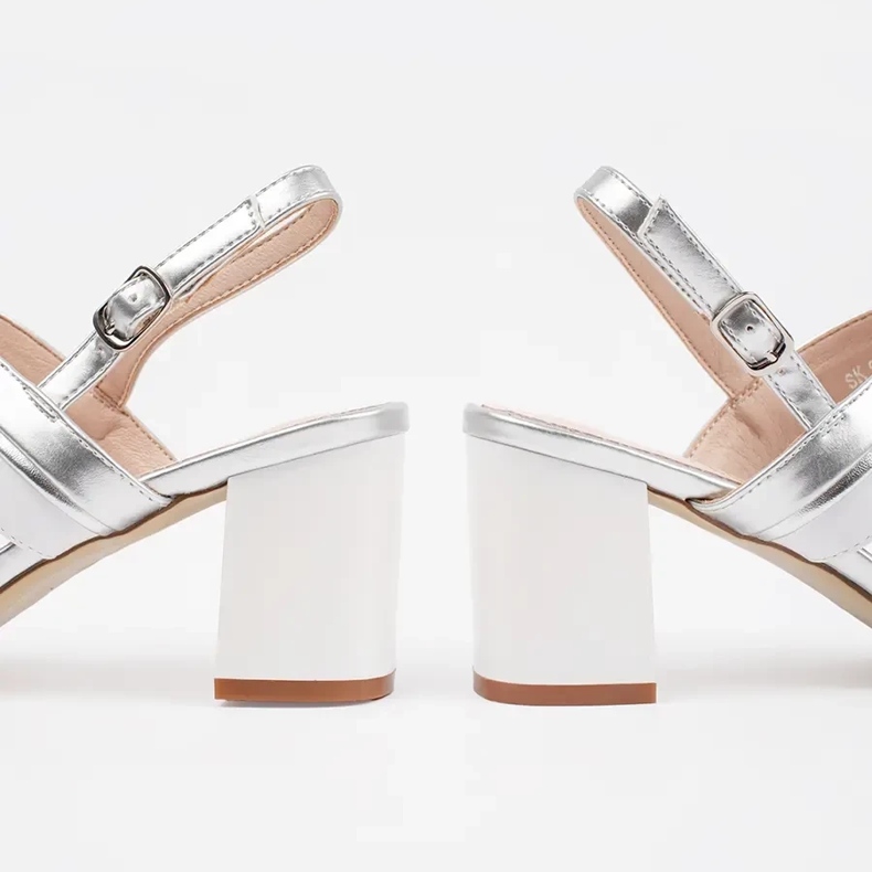 Sandale metalice pe Srebrne Sergio Leone Post argint 1