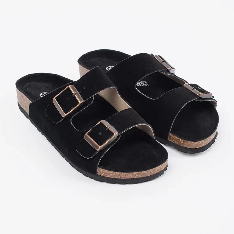 Goodin Flip -flops din piele neagră negru 1