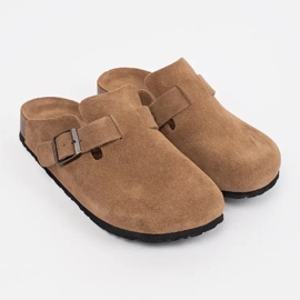 Goodin Flip -flops din piele maro 1 Goodin Flip -flops din piele maro 1