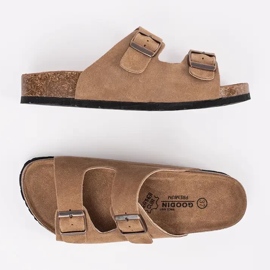 Goodin Flip -flops din piele maro 1 Goodin Flip -flops din piele maro 1