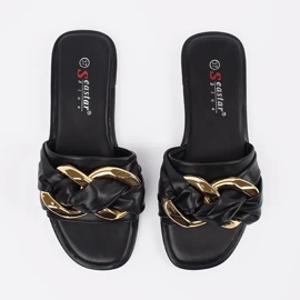 Flip -Flip Flip Flops cu un decor auriu negru 2