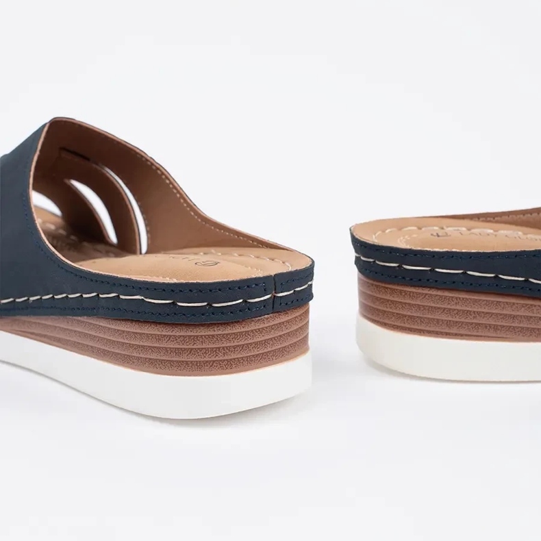 Papuci confortabile pe panouri albastre joase albastru 1