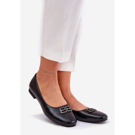 Vinceza Ballerine elegante pentru femei cu decorarea Vincez 62206 Negru 1