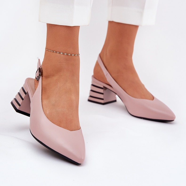 Tocuri înalte pentru femei cu nasuri ascuțite Vinceza 62217 Dirty Pink roz 2