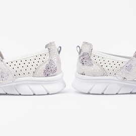 Goodin Ballerine sportive din piele deschisă albă 1 Goodin Ballerine sportive din piele deschisă albă 1