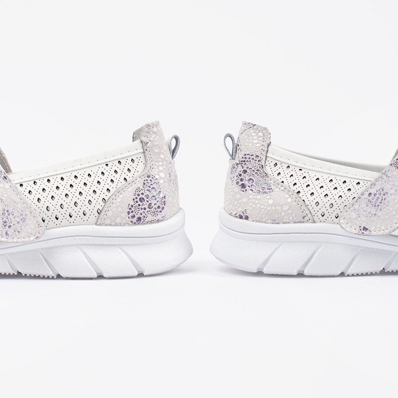 Goodin Ballerine sportive din piele deschisă albă 1