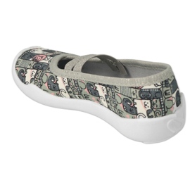 Befado Baby Slippers Grey 116Y315 cu motive de pisoi gri 1