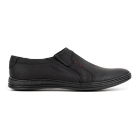 Polbut Pantofi slip-on din piele pentru bărbați 334N Plb negru 2