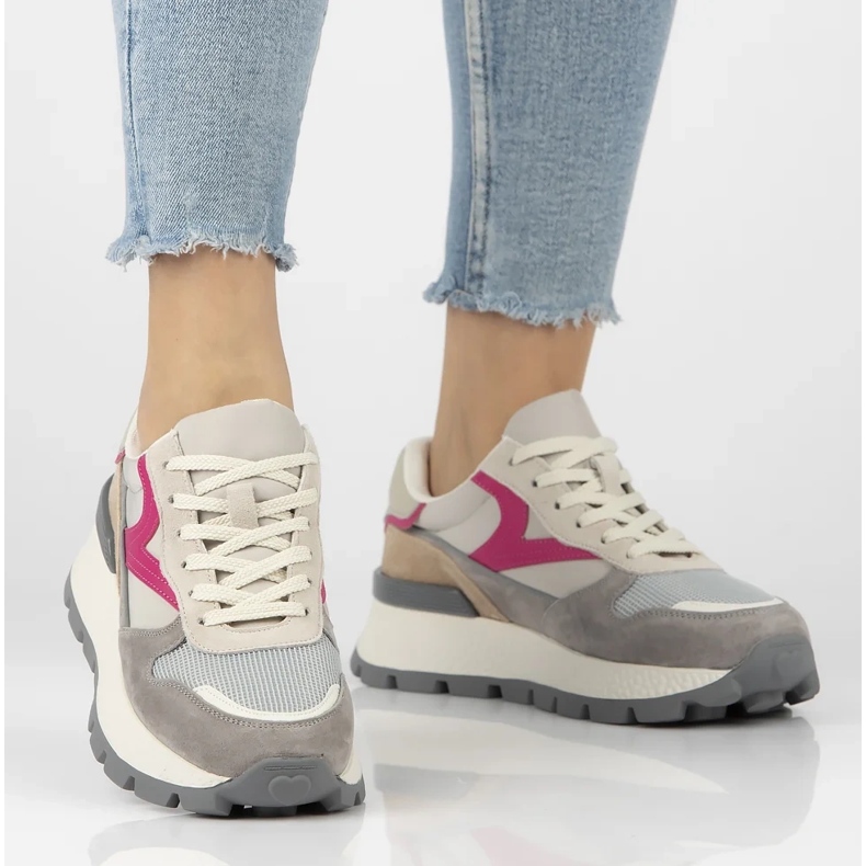 Filippo DP7070/25 adidași din piele bej 2